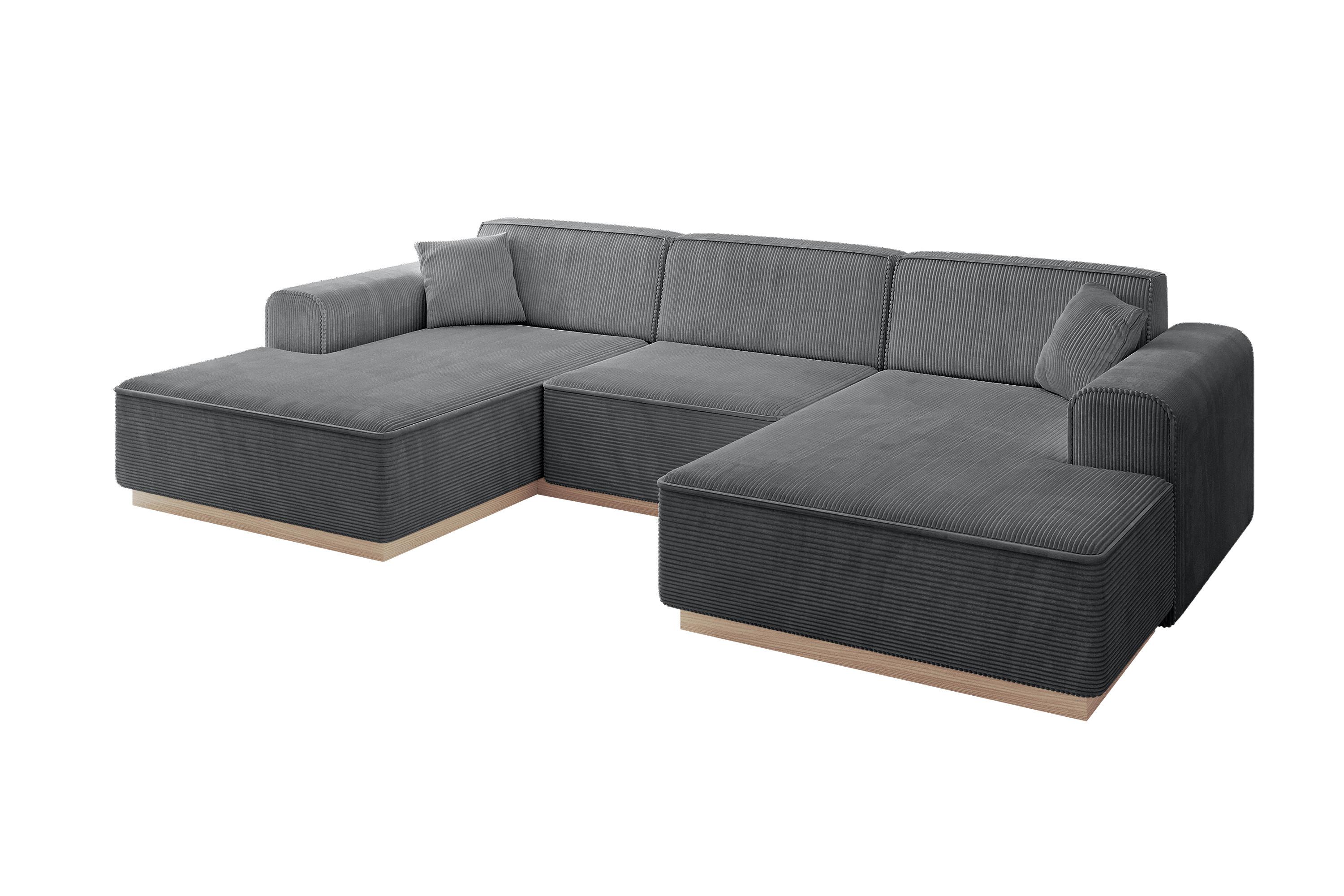 Wohnli Möbelsuche - WOHNLANDSCHAFT IREA-U1 - 301x165x80 cm Duneklgrau