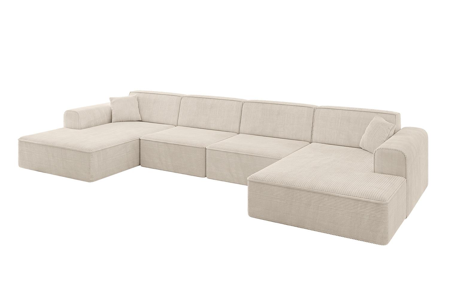 wohnli-moebel-suche-800001202355 Wohnli Möbelsuche - WOHNLANDSCHAFT IREA-U2-v3 - 386x165x77 cm Beige