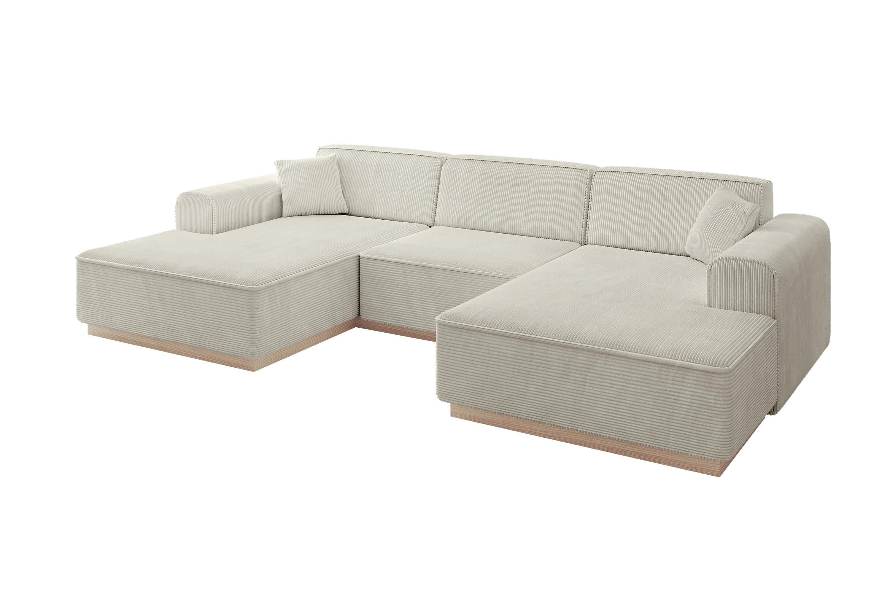 wohnli-moebel-suche-800001202409 Wohnli Möbelsuche - WOHNLANDSCHAFT IREA-U1 - 301x165x80 cm Creme