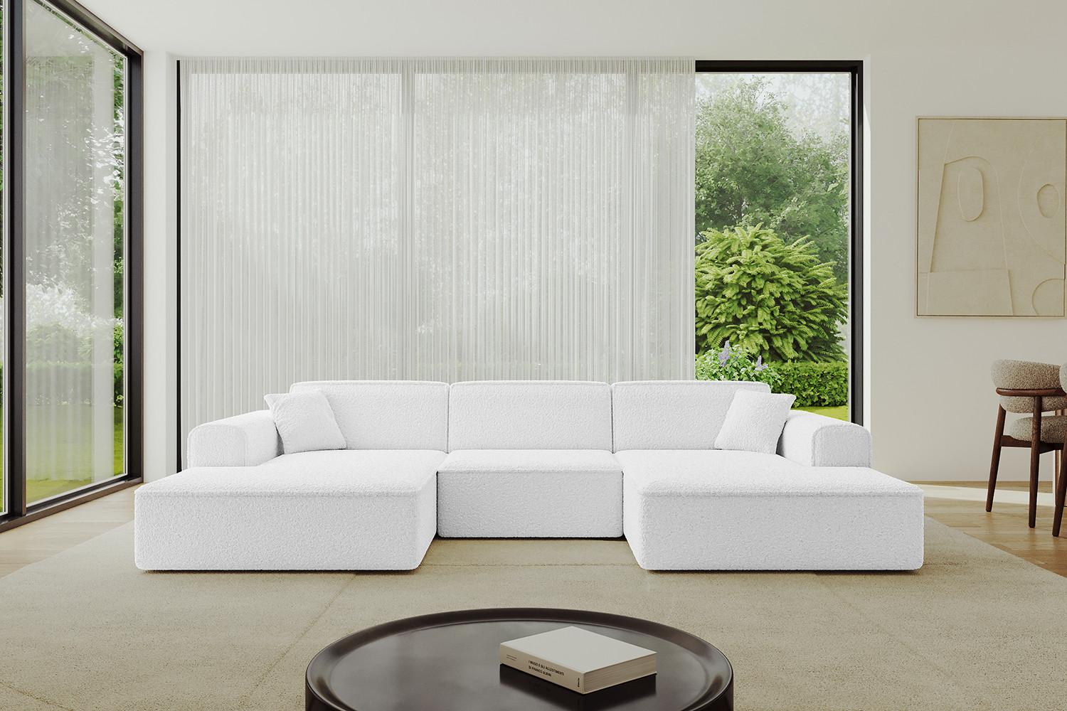 wohnli-moebel-suche-800001202429-1 WOHNLANDSCHAFT IREA-U1-v3 - 301x165x77 cm Weiß Textil ALTDECOR Möbel > Sofas & Couches > Wohnlandschaften > Wohnlandschaften U-Form Weiß