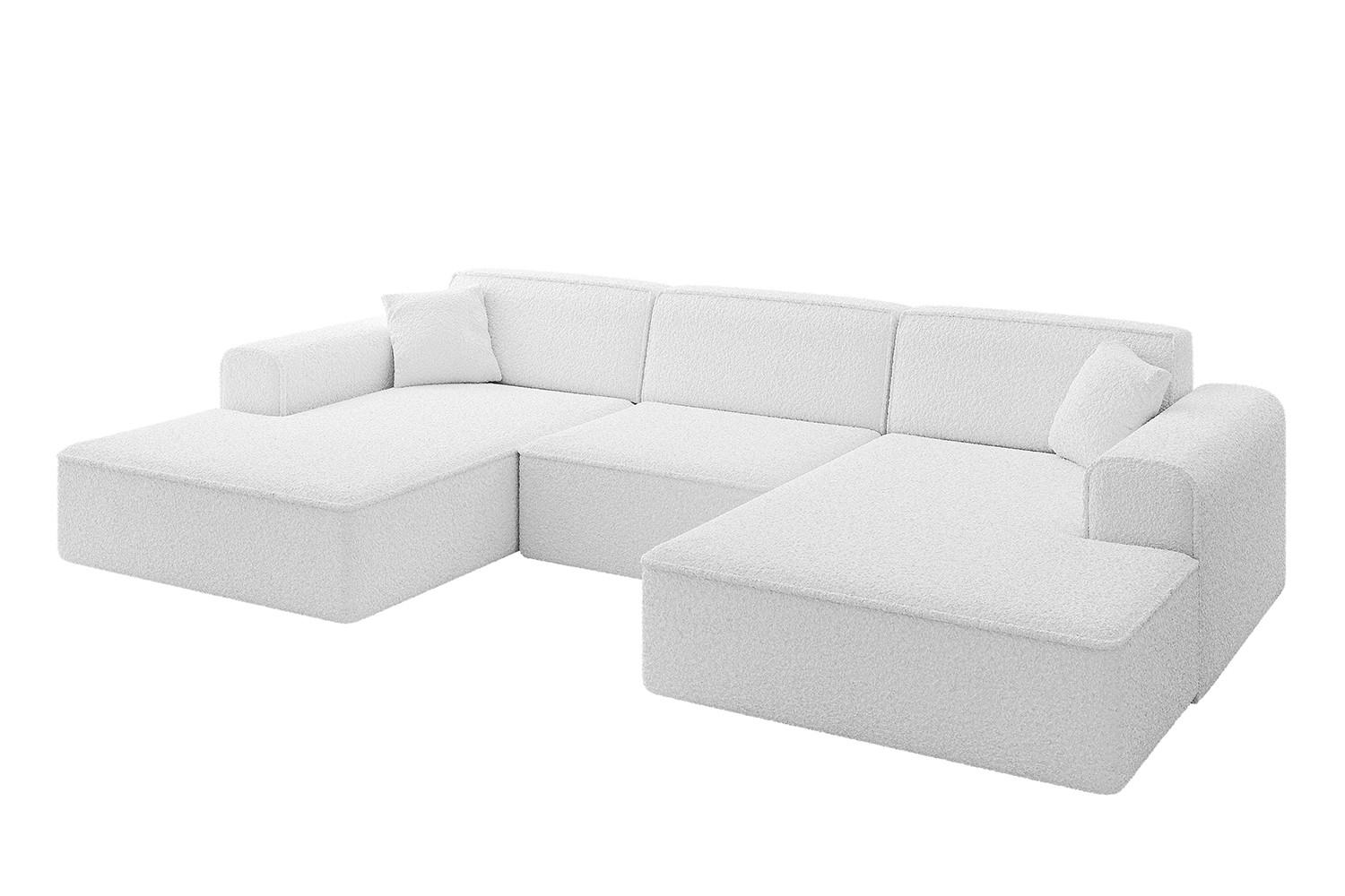 Wohnli Möbelsuche - WOHNLANDSCHAFT IREA-U1-v3 - 301x165x77 cm Weiß