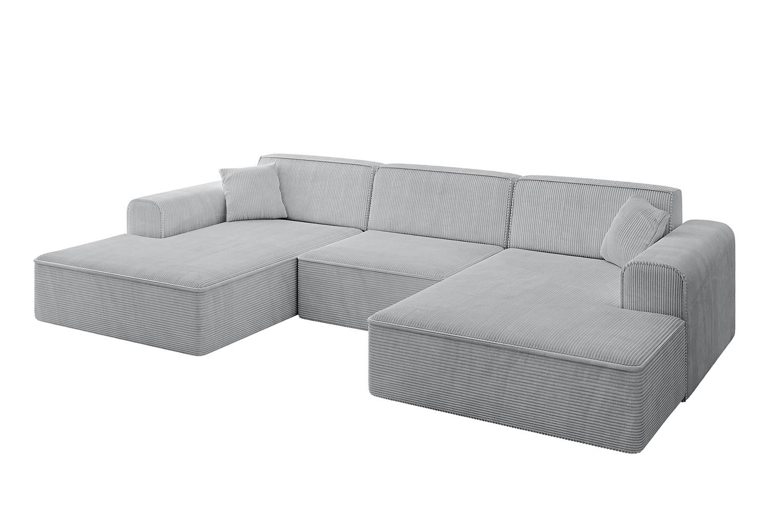 Wohnli Möbelsuche - WOHNLANDSCHAFT IREA-U1-v3 - 301x165x77 cm Grau