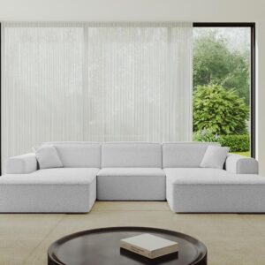 wohnli-moebel-suche-800001202450-1 WOHNLANDSCHAFT IREA-U1-v3 - 301x165x77 cm Hellgrau Textil ALTDECOR Möbel > Sofas & Couches > Wohnlandschaften > Wohnlandschaften U-Form Grau