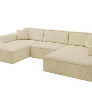 Wohnli Möbelsuche - WOHNLANDSCHAFT IREA-U1-v3 - 301x165x77 cm Beige