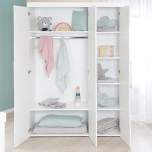 KLEIDERSCHRANK Kimi Holzwerkstoff Roba Möbel > Schränke > Kleiderschränke Weiß