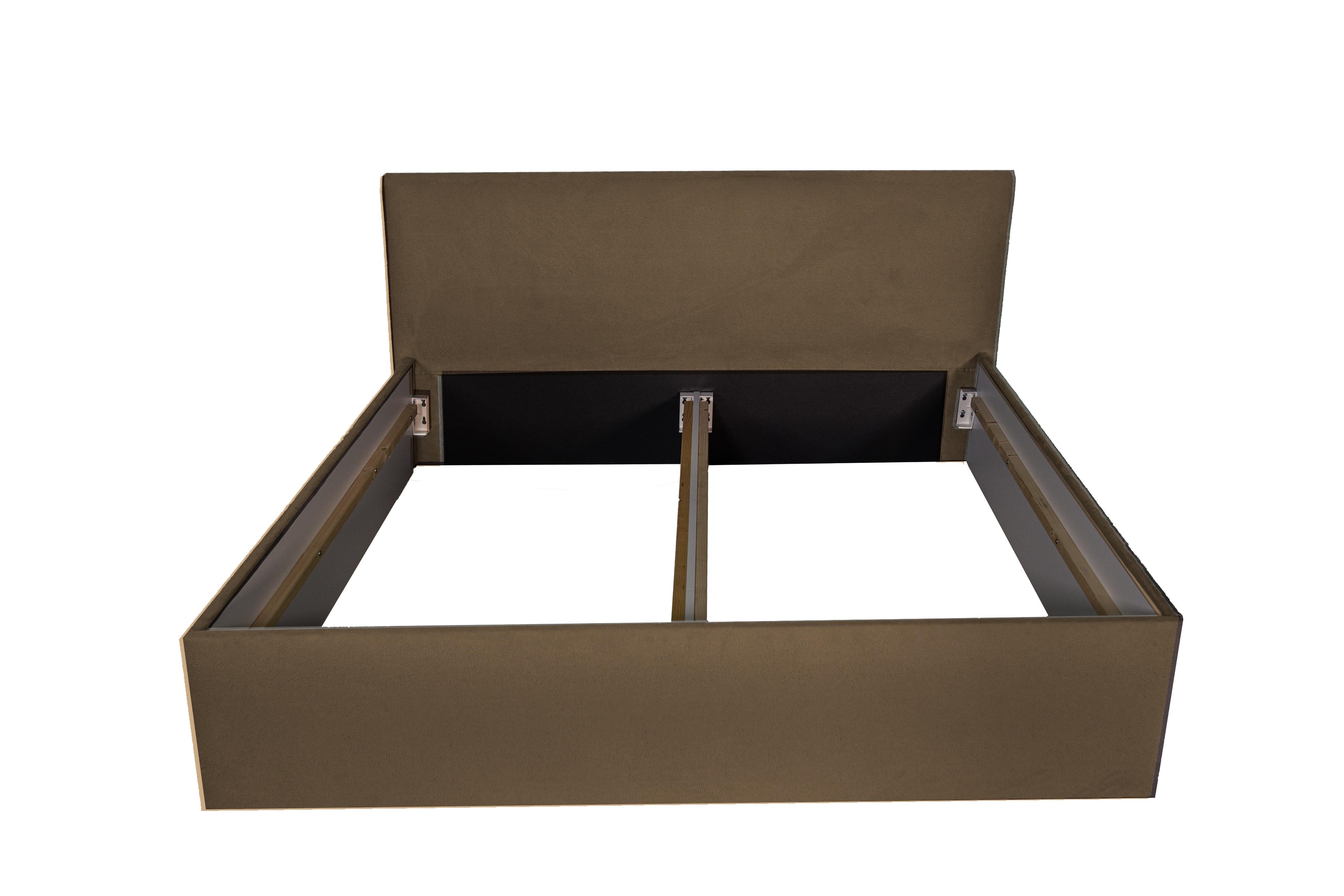 Wohnli Möbelsuche - POLSTERBETT bali Coffee 140 x 200 x 40 cm Stauraum Mit hochwertiger Matratze H3 (bis 120 kg) und Lattenrost