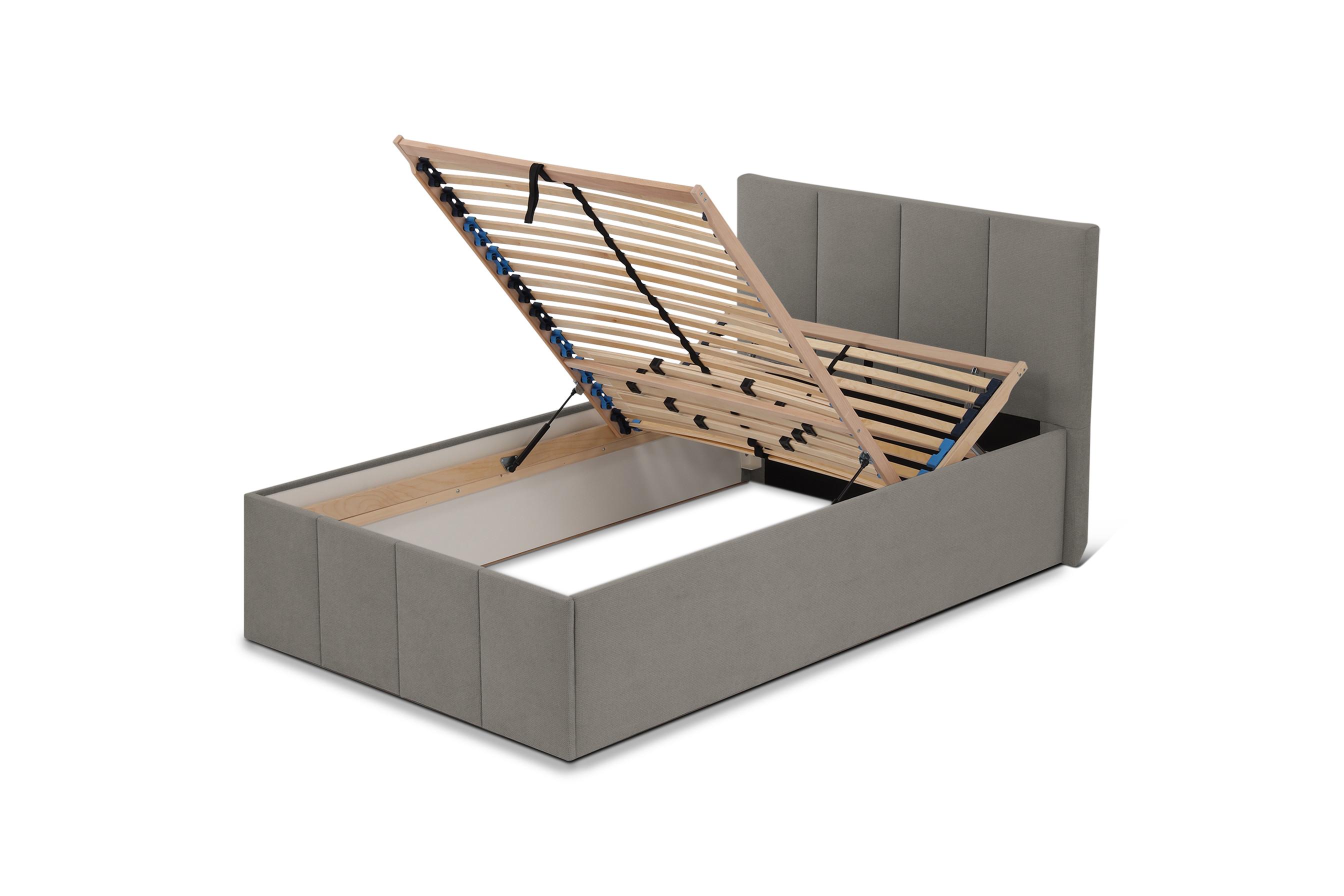 wohnli-moebel-suche-800001206783 Wohnli Möbelsuche - POLSTERBETT Dalas Granitgrau 100 x 200 x 40 cm Bettkasten Mit hochwertiger Matratze H2 (bis 100 kg) und Lattenrost