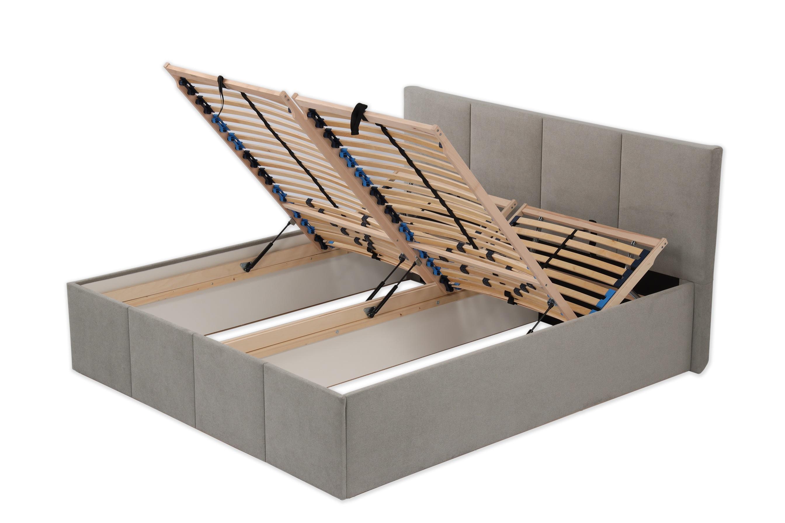 Wohnli Möbelsuche - POLSTERBETT Dalas Granitgrau 200 x 200 x 40 cm Bettkasten Mit hochwertiger Matratze H2 (bis 100 kg) und Lattenrost