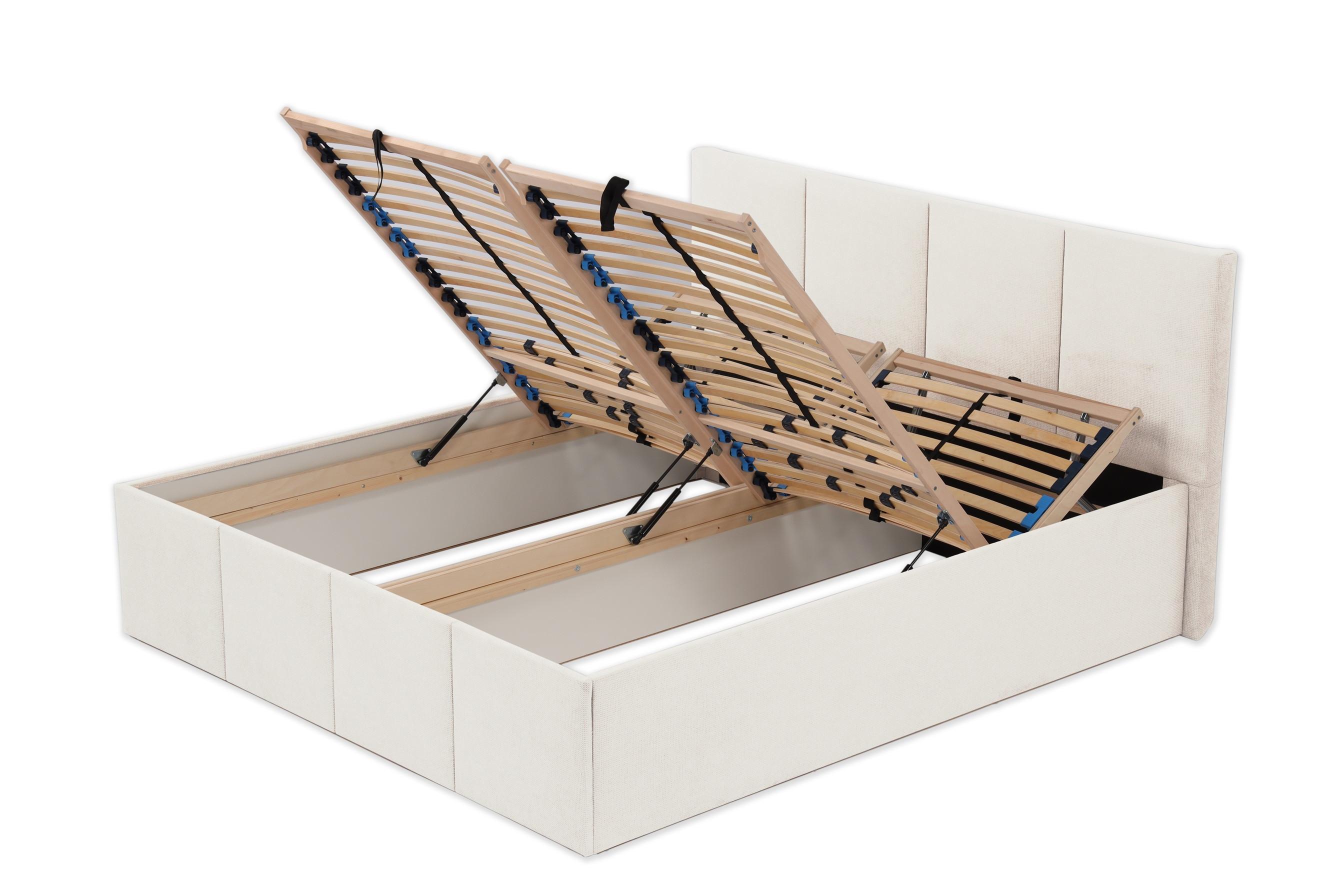 wohnli-moebel-suche-800001207001 Wohnli Möbelsuche - POLSTERBETT Dalas Beige 160 x 200 x 40 cm Bettkasten Mit hochwertiger Matratze H3 (bis 120 kg) und Lattenrost