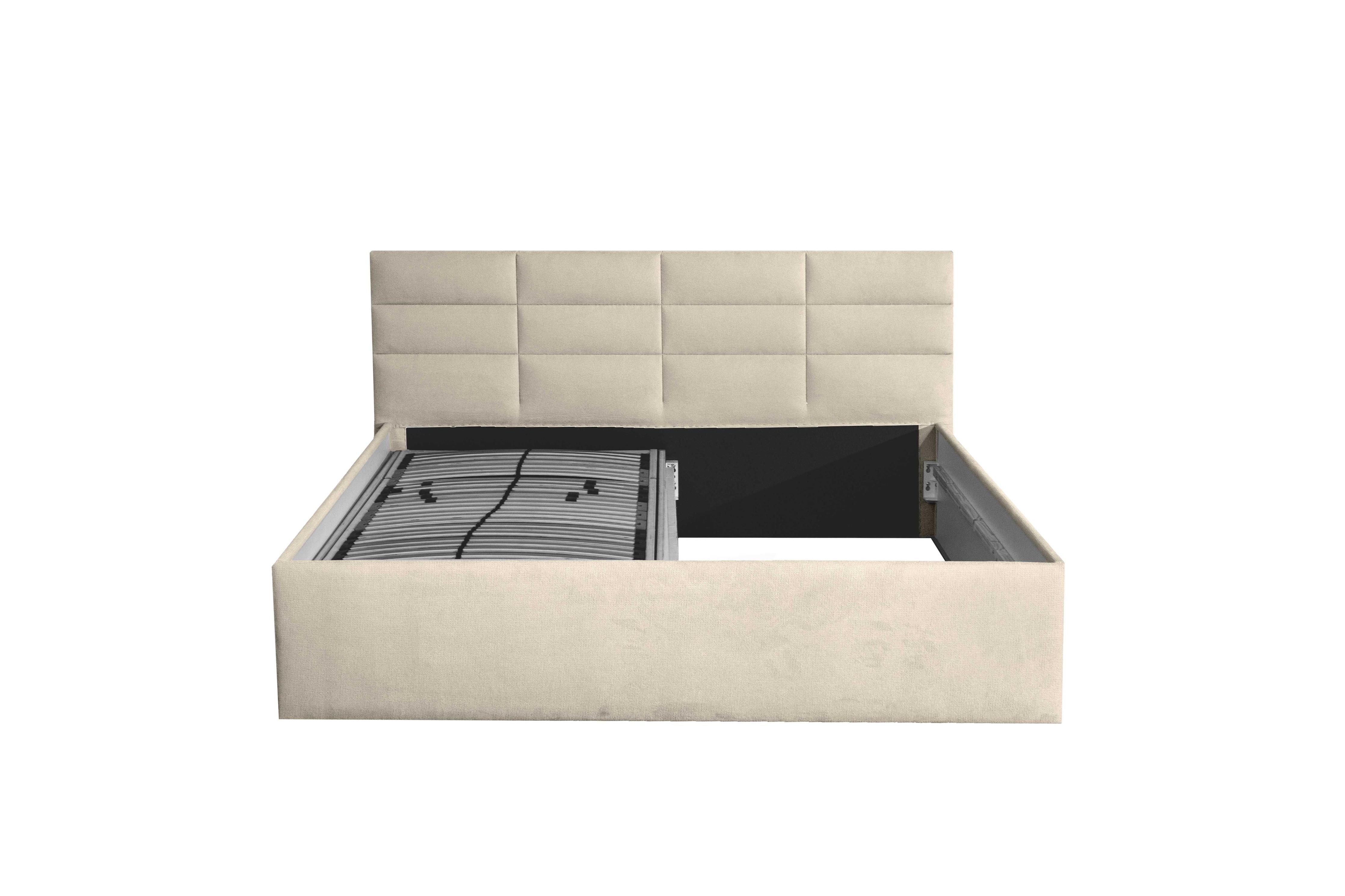 wohnli-moebel-suche-800001207027 Wohnli Möbelsuche - POLSTERBETT Athena Beige 160 x 200 x 32 cm Stauraum ohne hydraulische Funktion Mit hochwertiger Matratze H3 (bis 120 kg) und Lattenrost