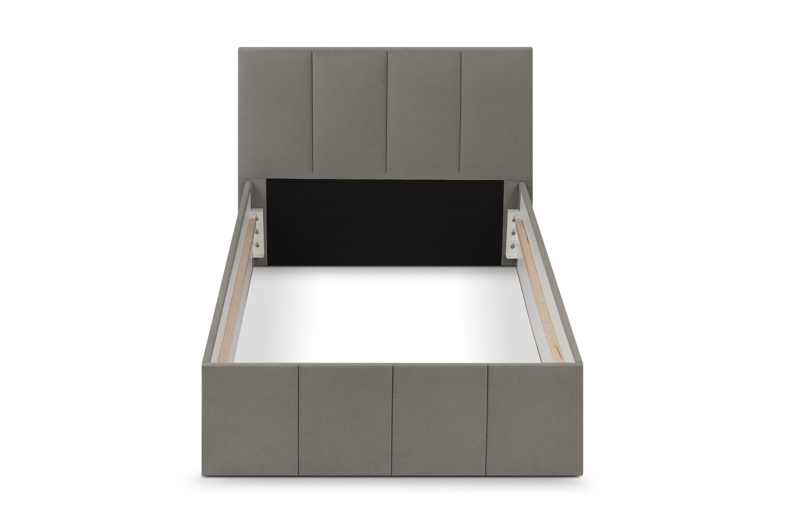wohnli-moebel-suche-800001207077 Wohnli Möbelsuche - POLSTERBETT Dalas Granitgrau 100 x 200 x 40 cm Stauraum Ohne Matratze und Lattenrost