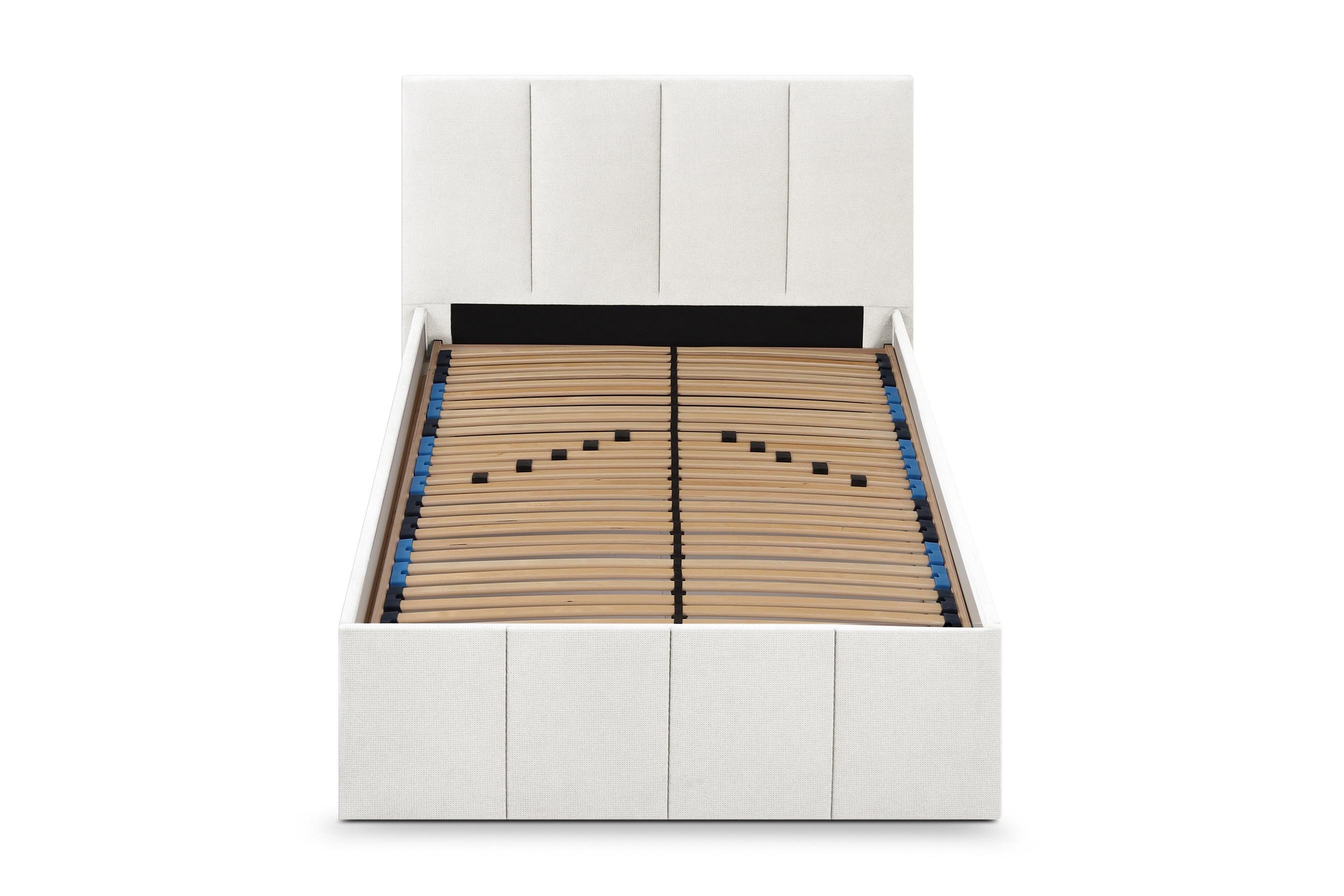 wohnli-moebel-suche-800001207149 Wohnli Möbelsuche - POLSTERBETT Dalas Weiß 120 x 200 x 40 cm Stauraum Mit hochwertiger Matratze H3 (bis 120 kg) und Lattenrost
