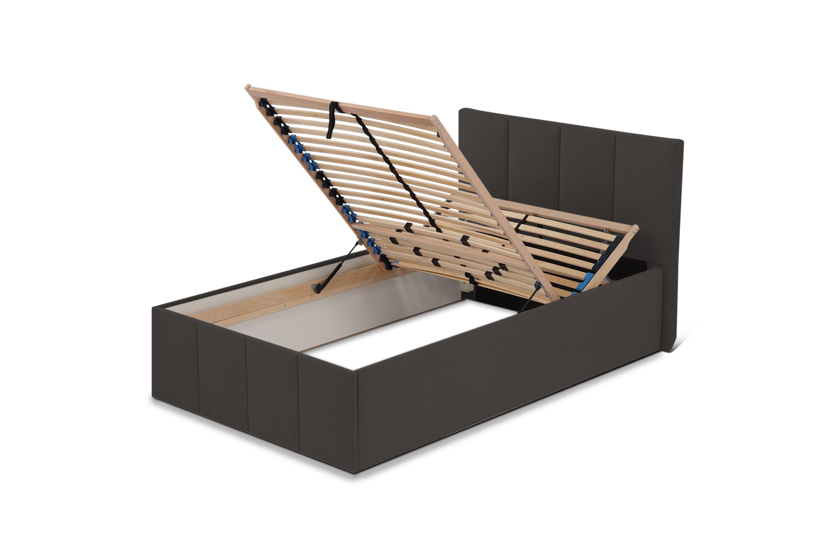 Wohnli Möbelsuche - POLSTERBETT Dalas Anthrazit 100 x 200 x 40 cm Bettkasten Mit hochwertiger Matratze H2 (bis 100 kg) und Lattenrost