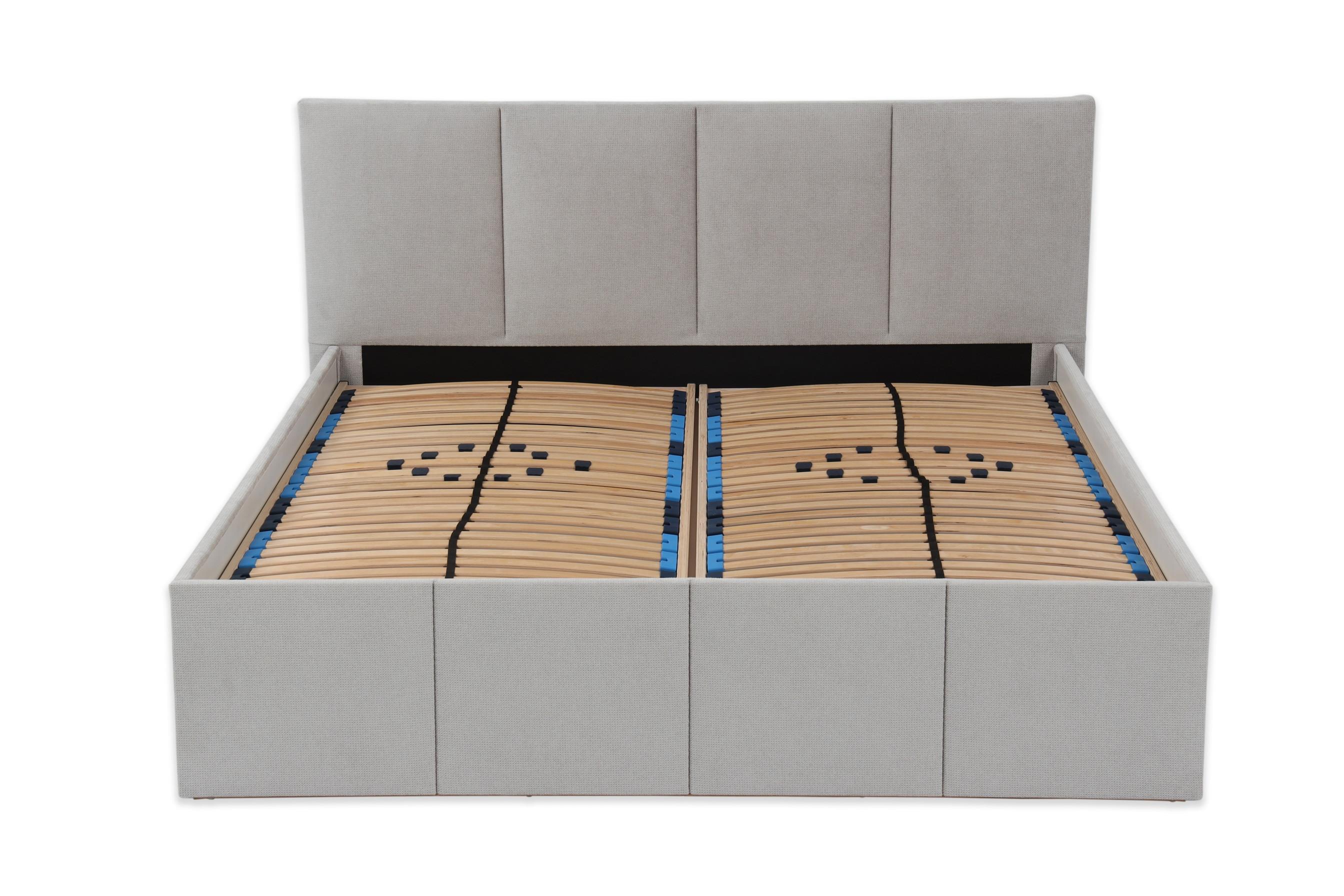 Wohnli Möbelsuche - POLSTERBETT Dalas Grau 160 x 200 x 40 cm Stauraum Mit hochwertiger Matratze H3 (bis 120 kg) und Lattenrost