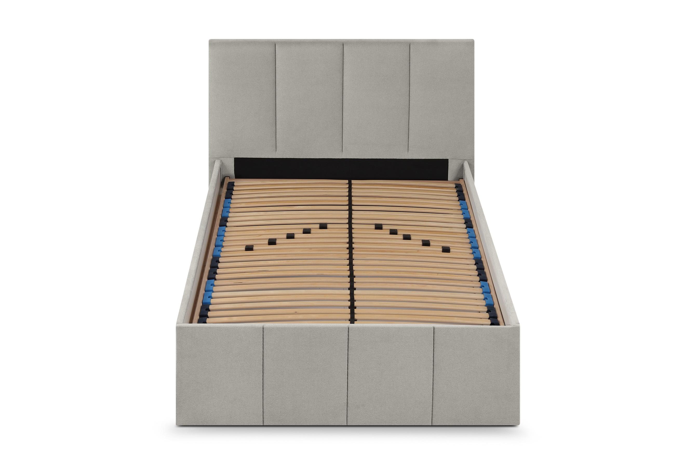 Wohnli Möbelsuche - POLSTERBETT Dalas Grau 100 x 200 x 40 cm Stauraum Mit hochwertiger Matratze H3 (bis 120 kg) und Lattenrost