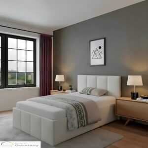 wohnli-moebel-suche-800001207275-1 POLSTERBETT Dalas Beige 120 x 200 x 40 cm Stauraum Mit hochwertiger Matratze H3 (bis 120 kg) und Lattenrost Holz Halmon Schlafkomfort Betten Möbel > Betten > Polsterbetten Beige