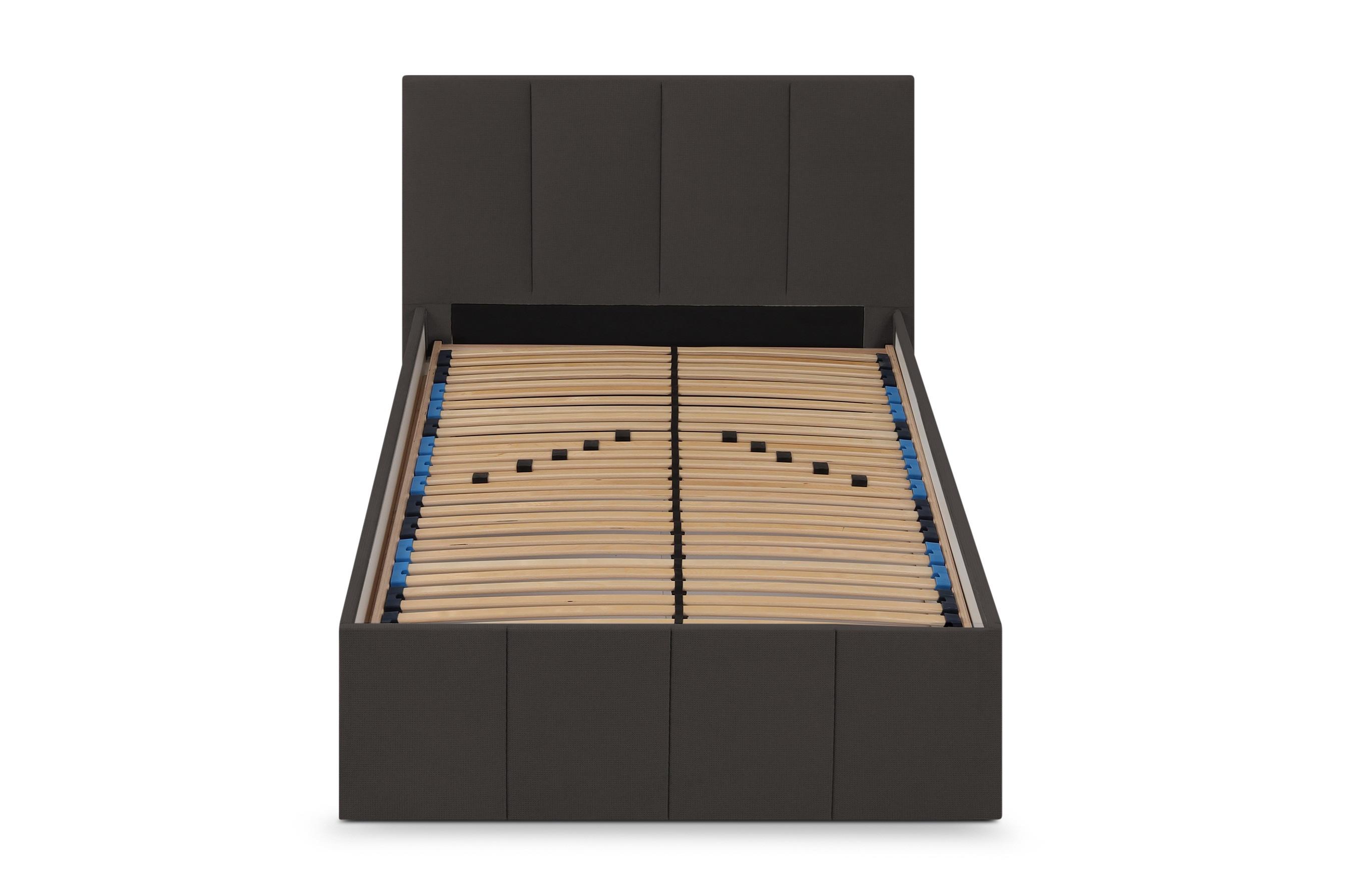 Wohnli Möbelsuche - POLSTERBETT Dalas Anthrazit 120 x 200 x 40 cm Stauraum Mit hochwertiger Matratze H3 (bis 120 kg) und Lattenrost