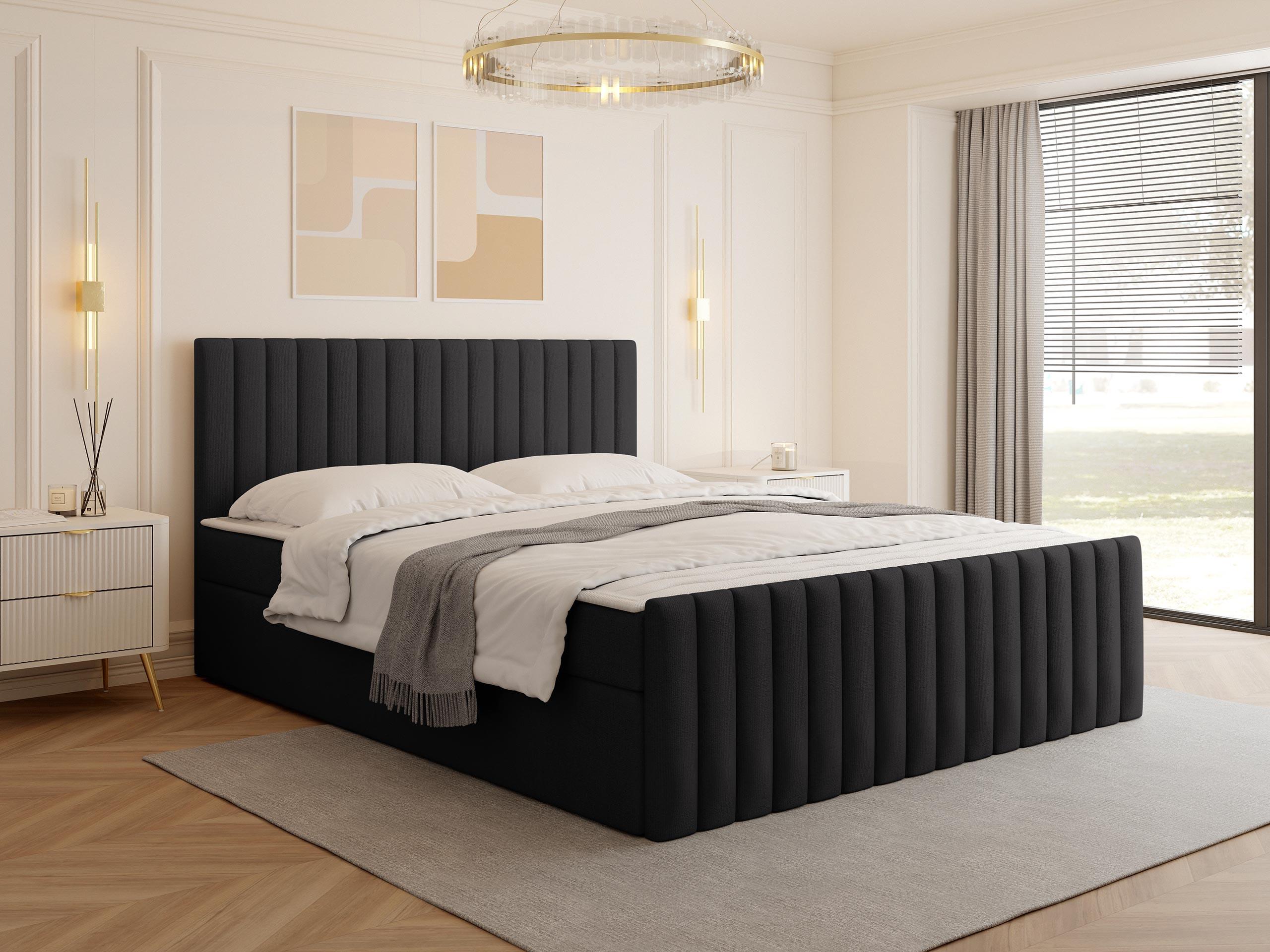 BOXBETT Tirulo Fix - H3 Textil MIRJAN24 Möbel > Betten > Boxspringbetten Grau