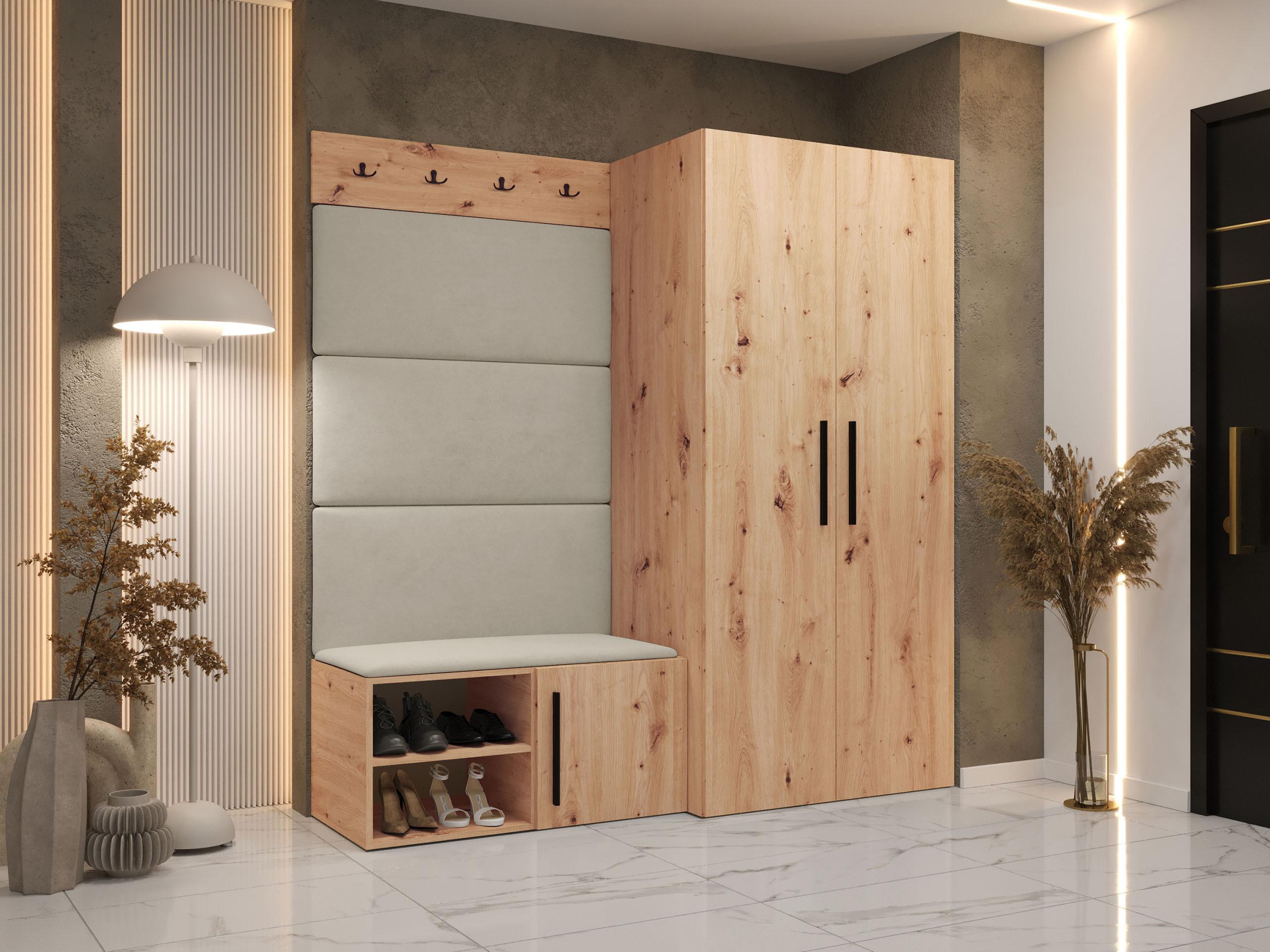 GARDEROBEN-SET Medi I Holzwerkstoff, Textil MIRJAN24 Garderoben Beige