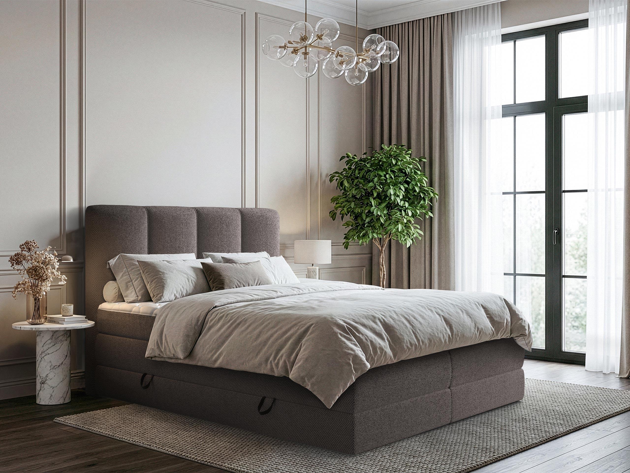 BOXSPRINGBETT Point Textil MIRJAN24 Möbel > Betten > Boxspringbetten Grau