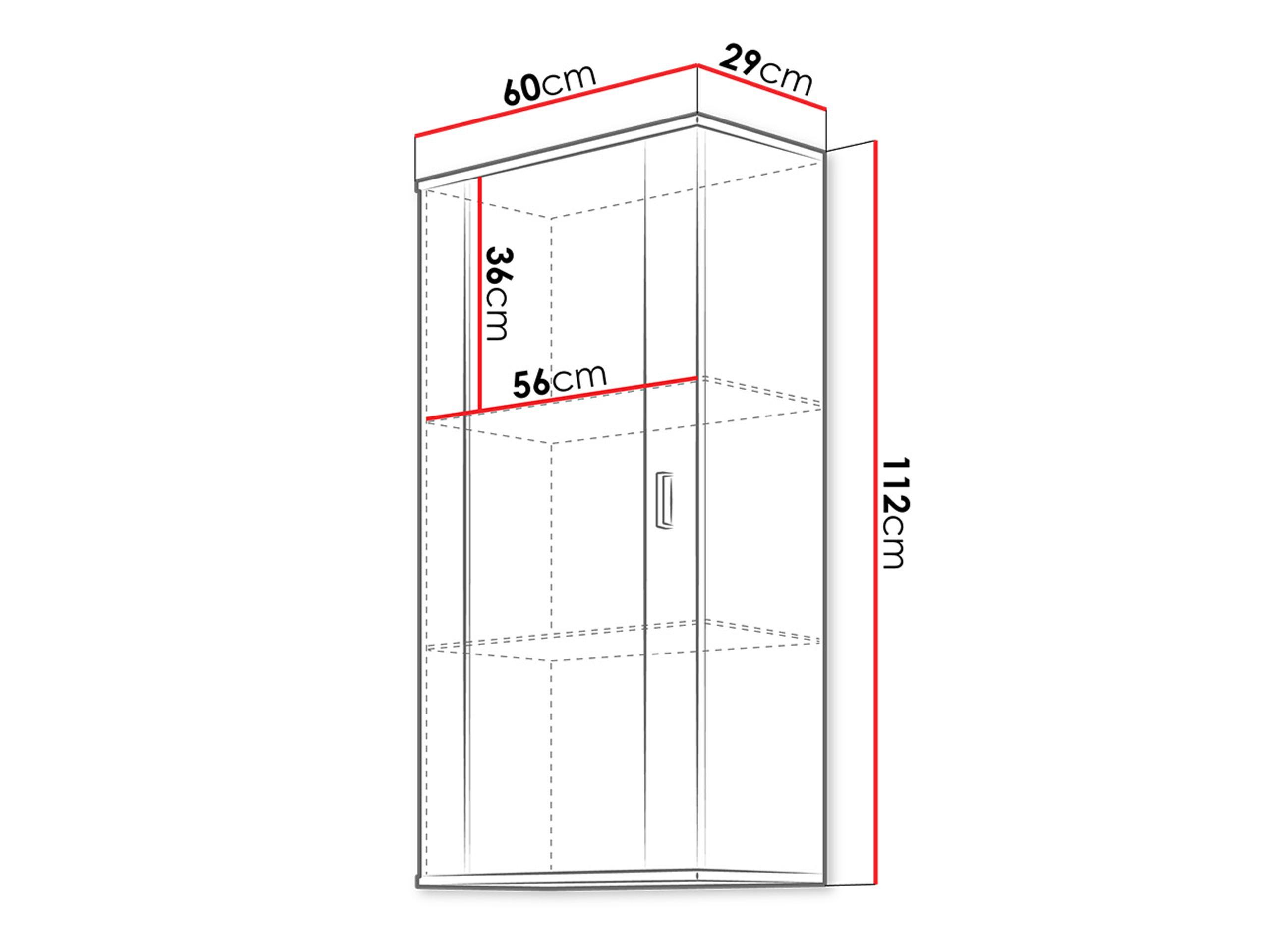 HÄNGEVITRINE Soho S02 mit weißer LED Beleuchtung Holzwerkstoff MIRJAN24 Möbel > Schränke > Vitrinen Weiß