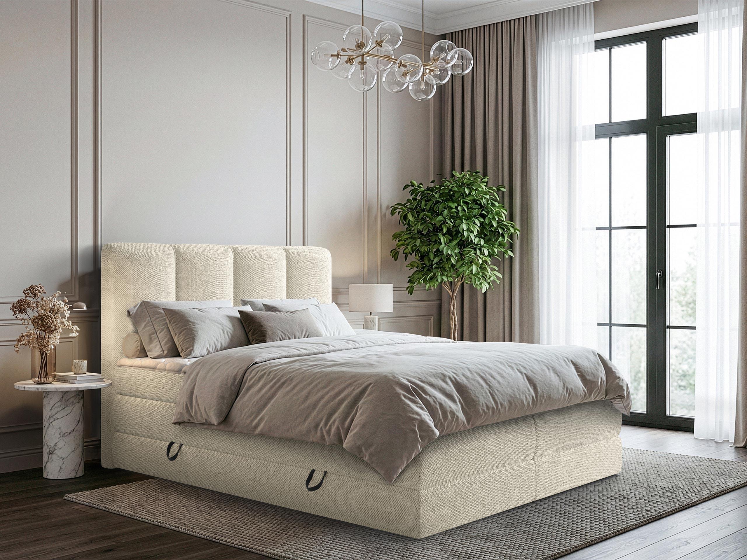 BOXSPRINGBETT Point Textil MIRJAN24 Möbel > Betten > Boxspringbetten Grau
