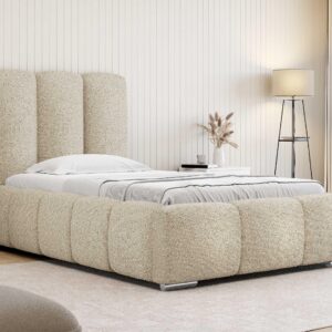 wohnli-moebel-suche-800001207926-1 POLSTERBETT Wizko Boucle 90 Holz MIRJAN24 Möbel > Betten > Polsterbetten Braun