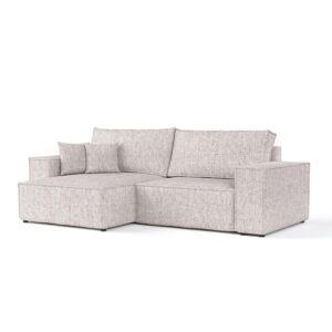 Wohnli Möbelsuche - ECKSOFA CAVO mit Schlaffunktion Beige im Neve Stoff