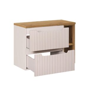 wohnli-moebel-suche-800001211696-1 WASCHTISCH 80.4cm Riva Kaschmir und Holz Holzwerkstoff Petits-meubles Möbel > Schränke > Badezimmerschränke > Waschtische Beige