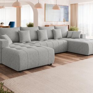 wohnli-moebel-suche-800001213915-1 WOHNLANDSCHAFT Fabio U Textil MIRJAN24 Möbel > Sofas & Couches > Wohnlandschaften > Wohnlandschaften U-Form Grau