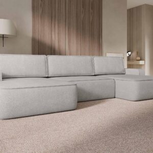 wohnli-moebel-suche-800001213956-1 WOHNLANDSCHAFT Mono U Textil MIRJAN24 Möbel > Sofas & Couches > Wohnlandschaften > Wohnlandschaften U-Form Grau