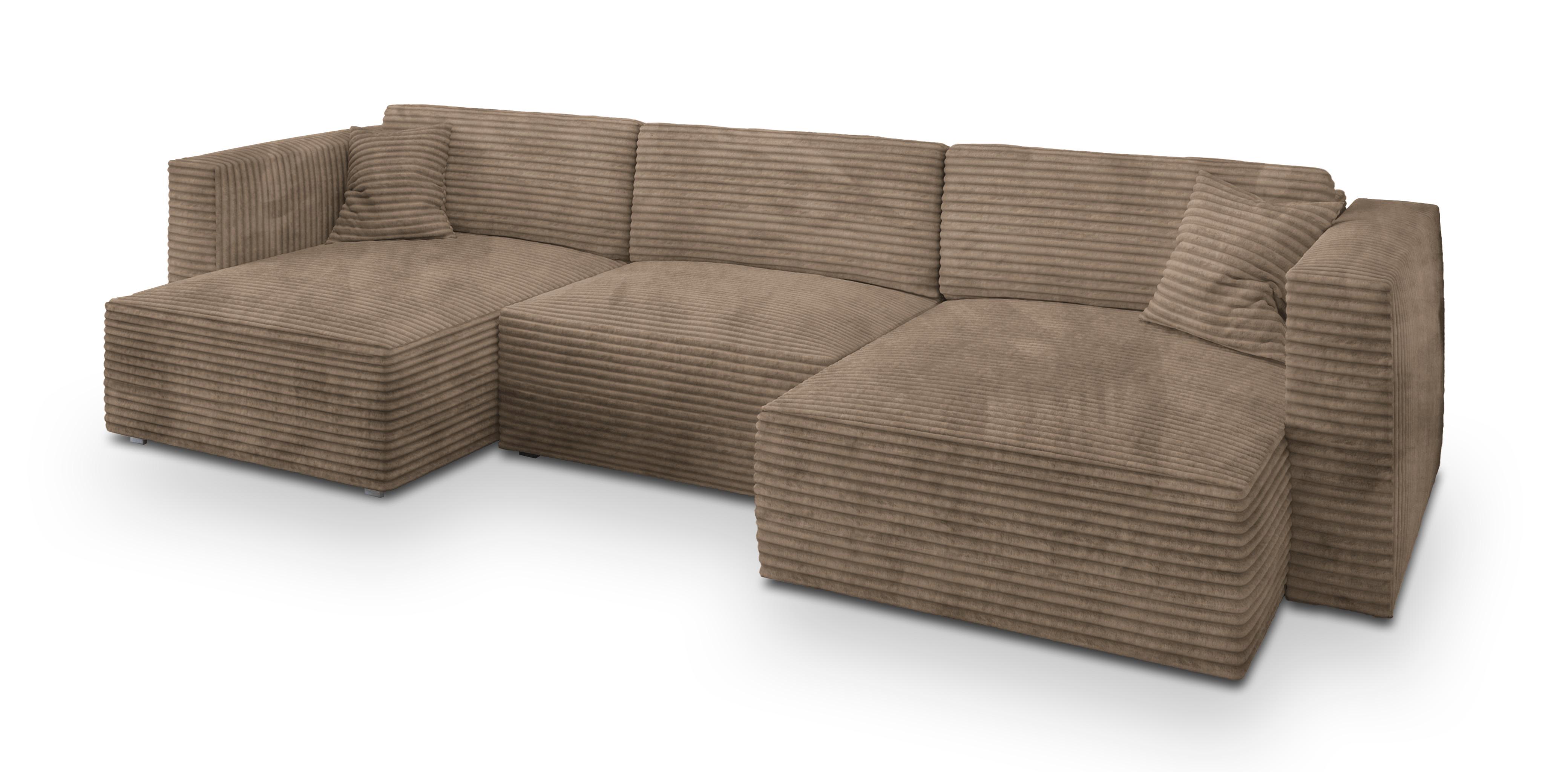 wohnli-moebel-suche-800001214542 Wohnli Möbelsuche - WOHNLANDSCHAFT SARMO Beige Kordstoff mit Schlaffunktion