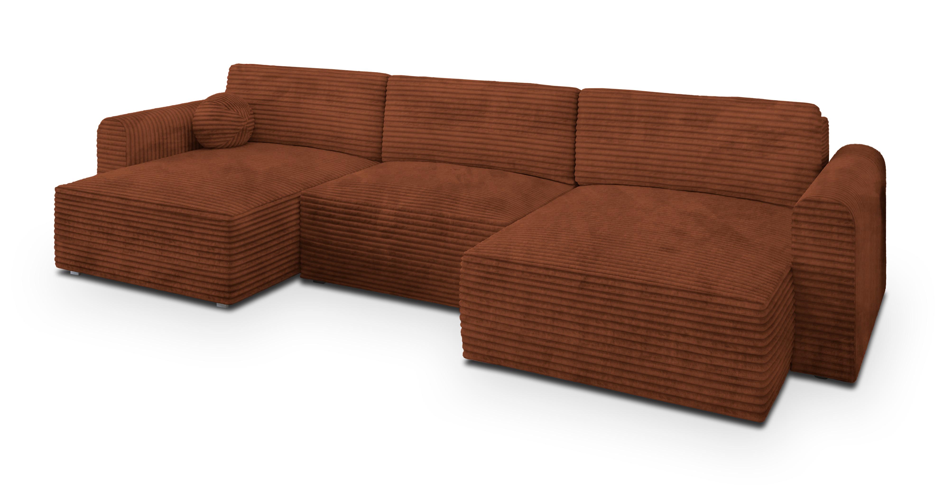wohnli-moebel-suche-800001214610 Wohnli Möbelsuche - WOHNLANDSCHAFT FENTO Braun Kordstoff mit Schlaffunktion