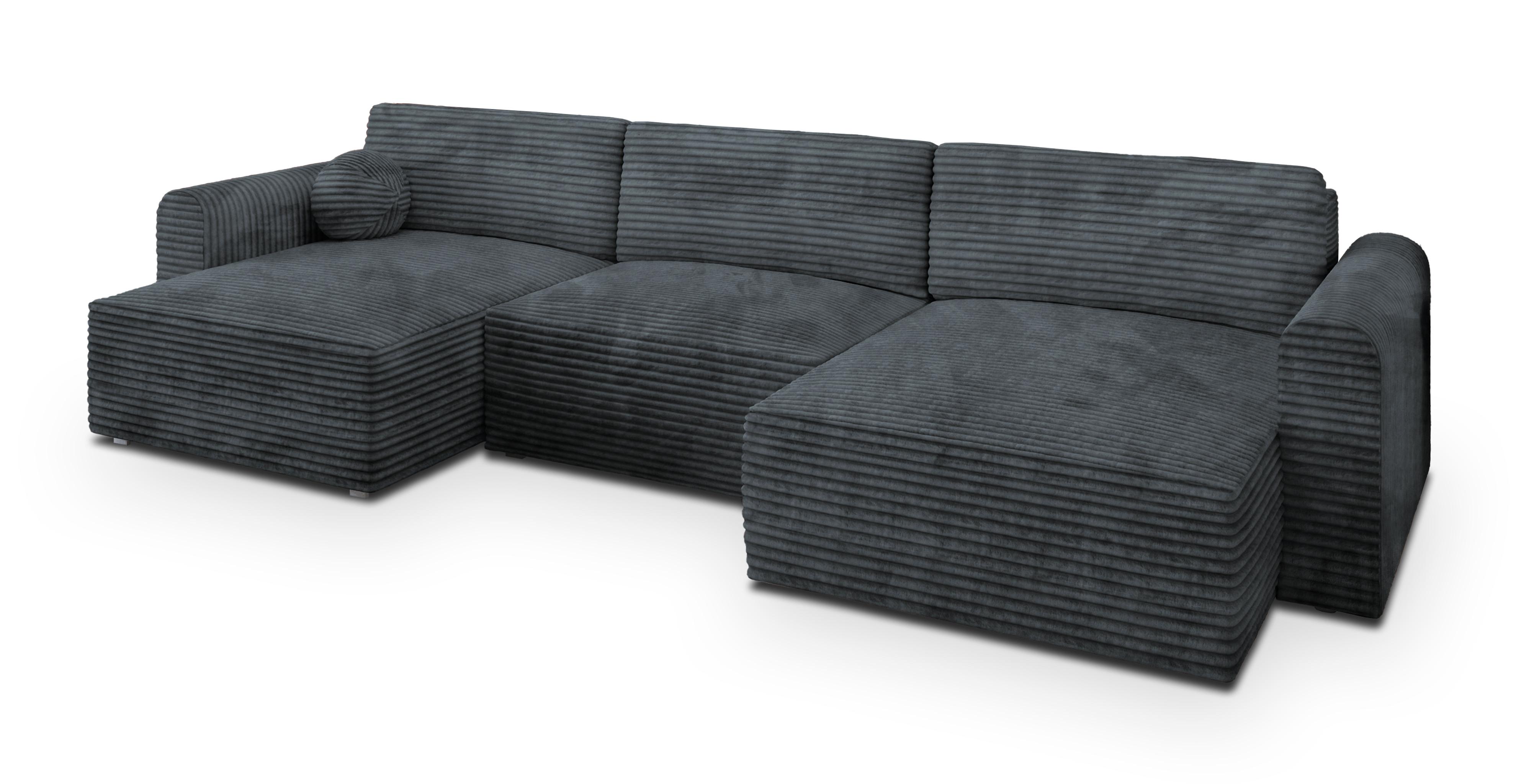 wohnli-moebel-suche-800001214641 Wohnli Möbelsuche - WOHNLANDSCHAFT FENTO Grau Kordstoff mit Schlaffunktion