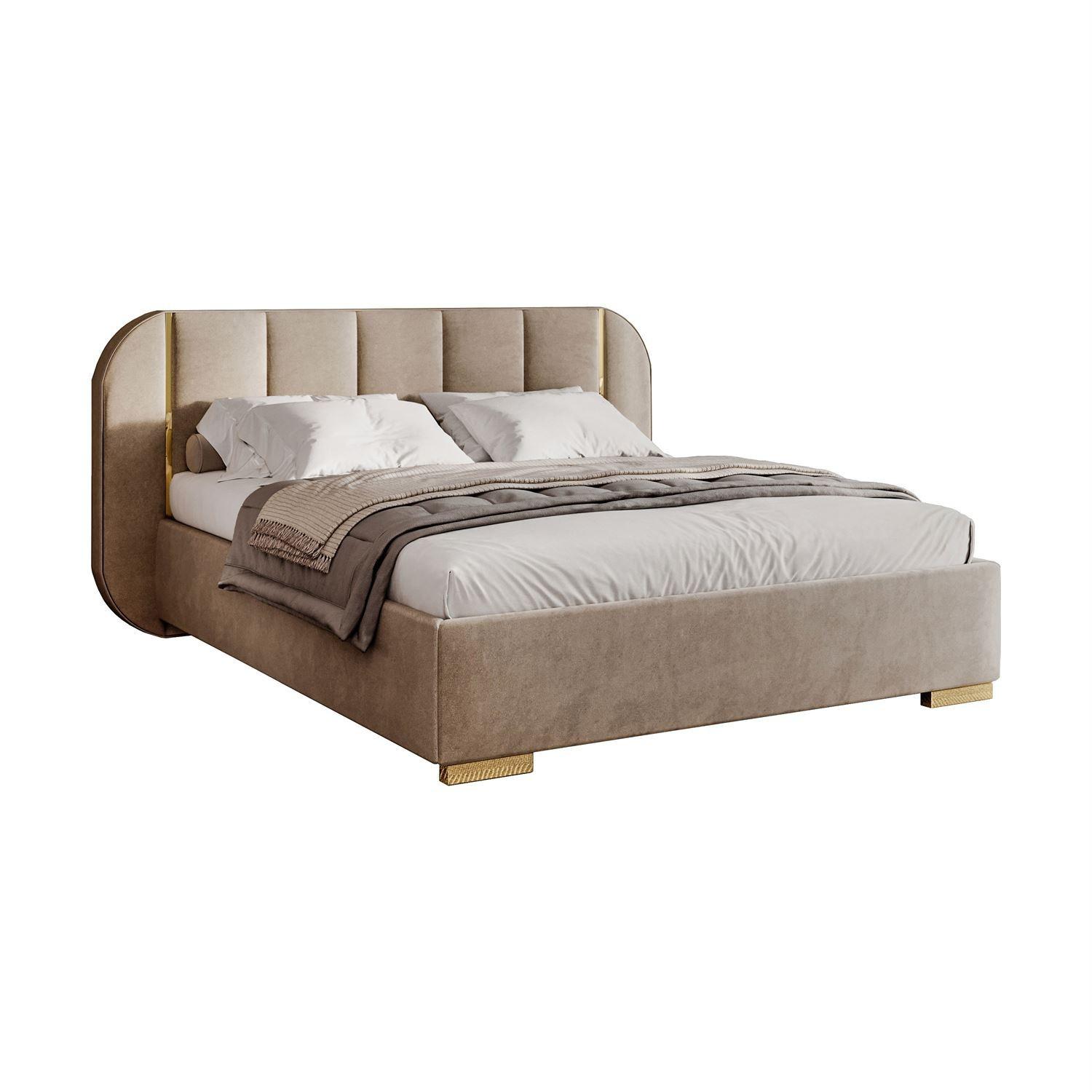 wohnli-moebel-suche-800001220620 Wohnli Möbelsuche - BETT AMARA GOLD 160x200 gepolstert mit Stauraum und Lattenrost