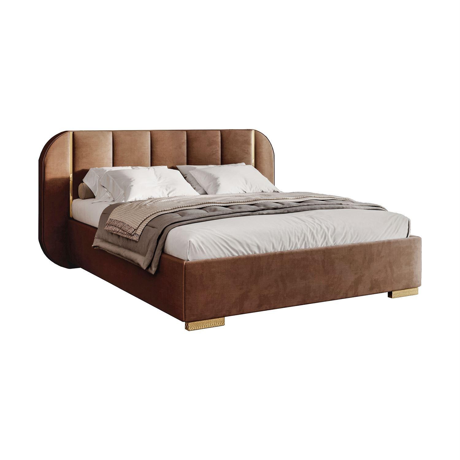 wohnli-moebel-suche-800001220623 Wohnli Möbelsuche - BETT AMARA GOLD 160x200 gepolstert mit Stauraum und Lattenrost