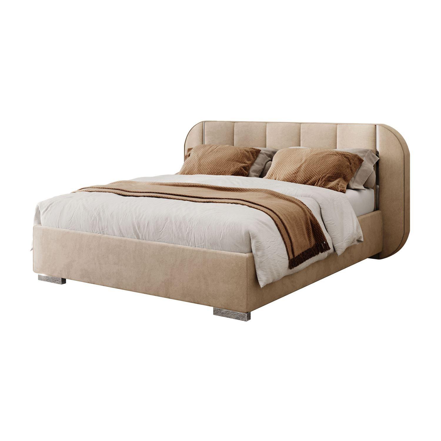 wohnli-moebel-suche-800001220625 Wohnli Möbelsuche - BETT AMARA SILVER 140x200 gepolstert mit Stauraum und Lattenrost