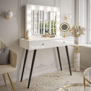 SCHMINKTISCH SIENNA LOFT mit Schubladen Holzwerkstoff  Möbel > Tische > Schminktische Schwarz