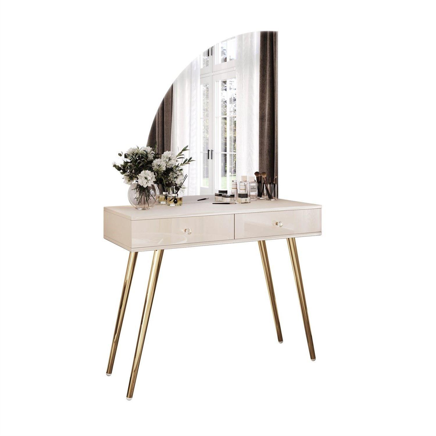 wohnli-moebel-suche-800001221222 Wohnli Möbelsuche - SCHMINKTISCH SIENNA-QS KASCHMIR mit LED-Spiegel Kristallgriff