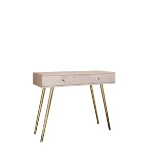 wohnli-moebel-suche-800001221224-1 KONSOLE SIENNA KASCHMIR auf schrägen goldenen Beinen Holzwerkstoff Lookway Möbel > Kommoden & Schubladenschränke > Konsolentische Beige