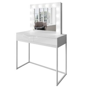 wohnli-moebel-suche-800001221294 Wohnli Möbelsuche - SCHMINKTISCH BLANCO LOFT mit Spiegel und Beleuchtung Weiß PUSH OPEN
