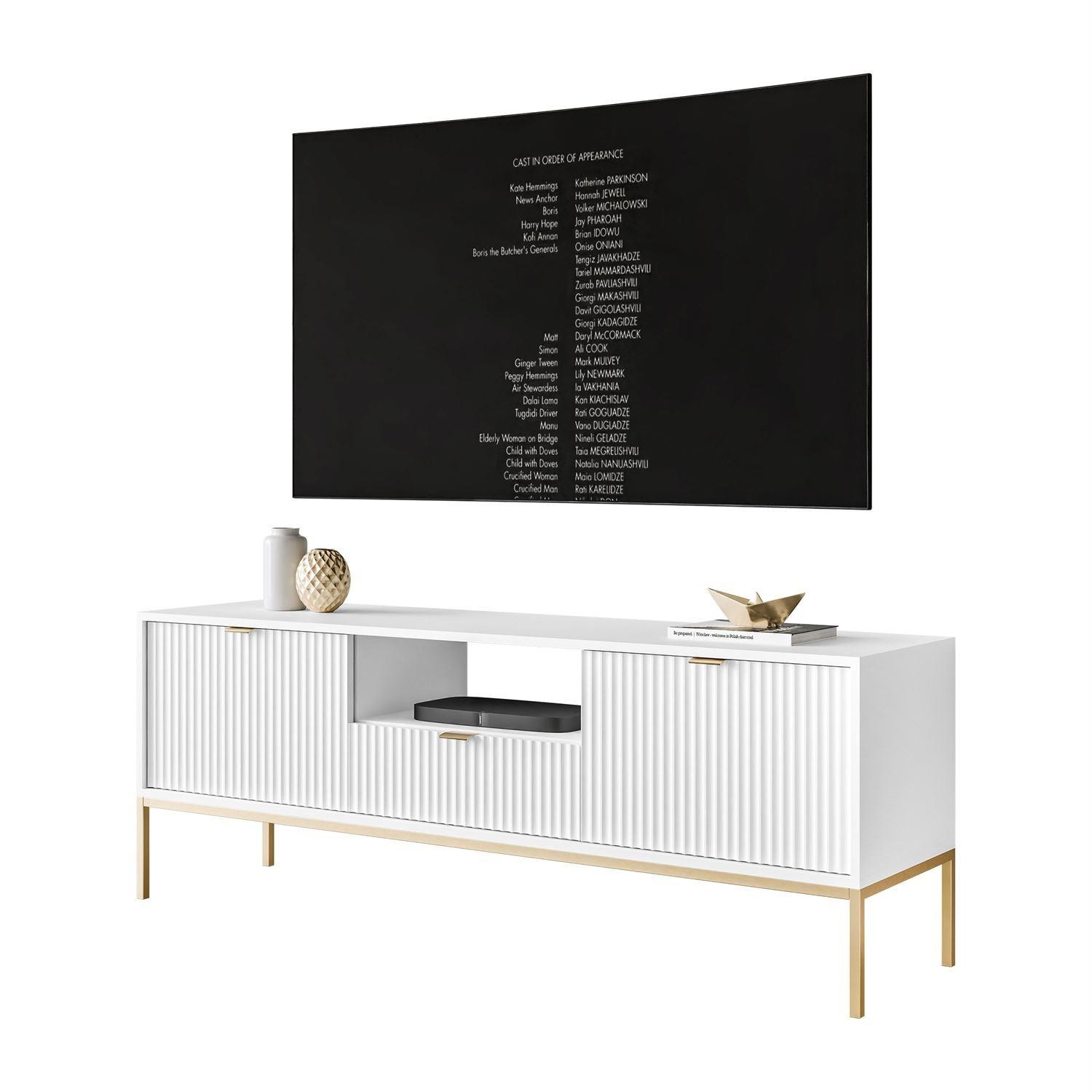 Wohnli Möbelsuche - TV-ELEMENT CORTADO GOLD RTV154 WEISS