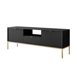 TV-ELEMENT CORTADO GOLD RTV154 SCHWARZ Holzwerkstoff Lookway Möbel > TV-Möbel Schwarz