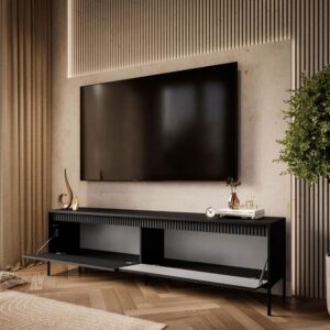 wohnli-moebel-suche-800001221458-1 TV-ELEMENT YASUMI 187 cm schwarz matt Holzwerkstoff Lookway Möbel > TV-Möbel Schwarz