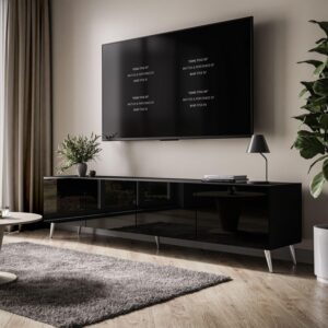 wohnli-moebel-suche-800001221508-1 TV-ELEMENT AURA 200 Schwarz Hochglanz – Beinfarbe: Chrom Holzwerkstoff Lookway Möbel > TV-Möbel Schwarz