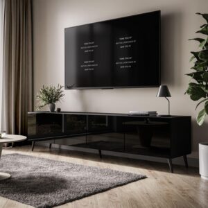 wohnli-moebel-suche-800001221510-1 TV-ELEMENT AURA 200 Schwarz Hochglanz – Beinfarbe: Schwarz Holzwerkstoff Lookway Möbel > TV-Möbel Schwarz