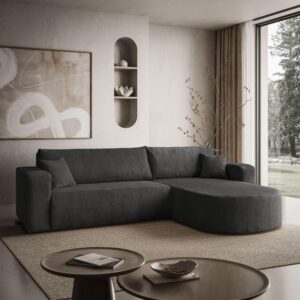 ECKSOFA SOPRANO mit Schlafunktion und Stauraum POSO 34 Textil Lookway Möbel > Sofas & Couches > Wohnlandschaften > Ecksofas Grau