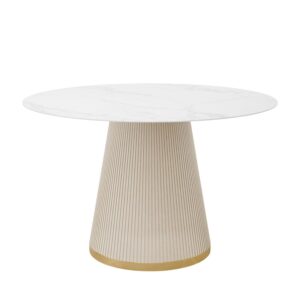 wohnli-moebel-suche-800001221533-1 ESSTISCH ELVORIA mit Marmorplatte Kunststoff Lookway Möbel > Tische > Esstische Beige
