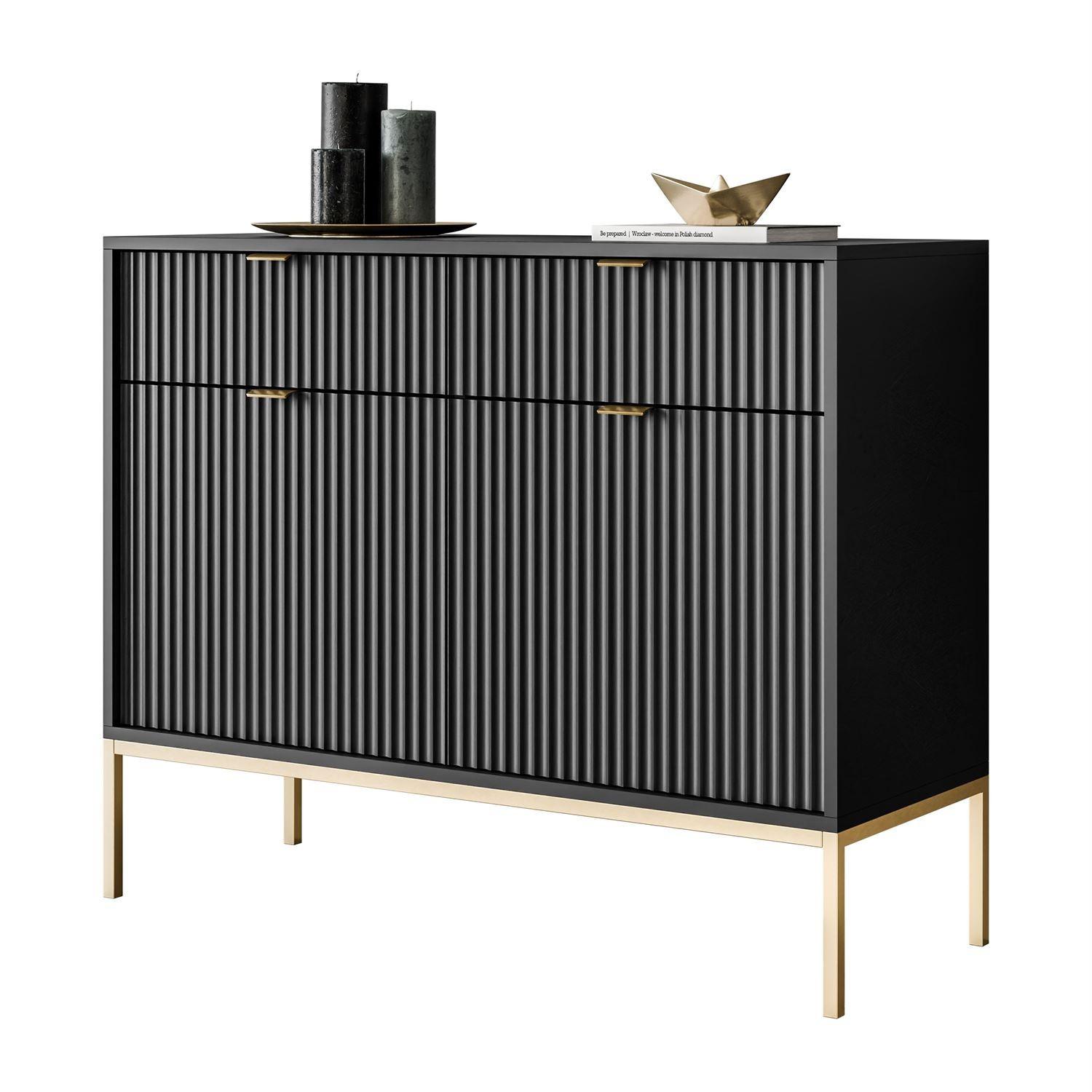 wohnli-moebel-suche-800001222128 Wohnli Möbelsuche - SIDEBOARD CORTADO GOLD KSZ104 MIT SCHUBLADEN SCHWARZ