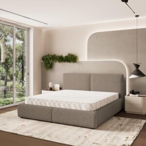 POLSTERBETT FELURO 160x200 cm mit Bettkästen - Braun Holz MASSENO Möbel > Betten > Polsterbetten Braun